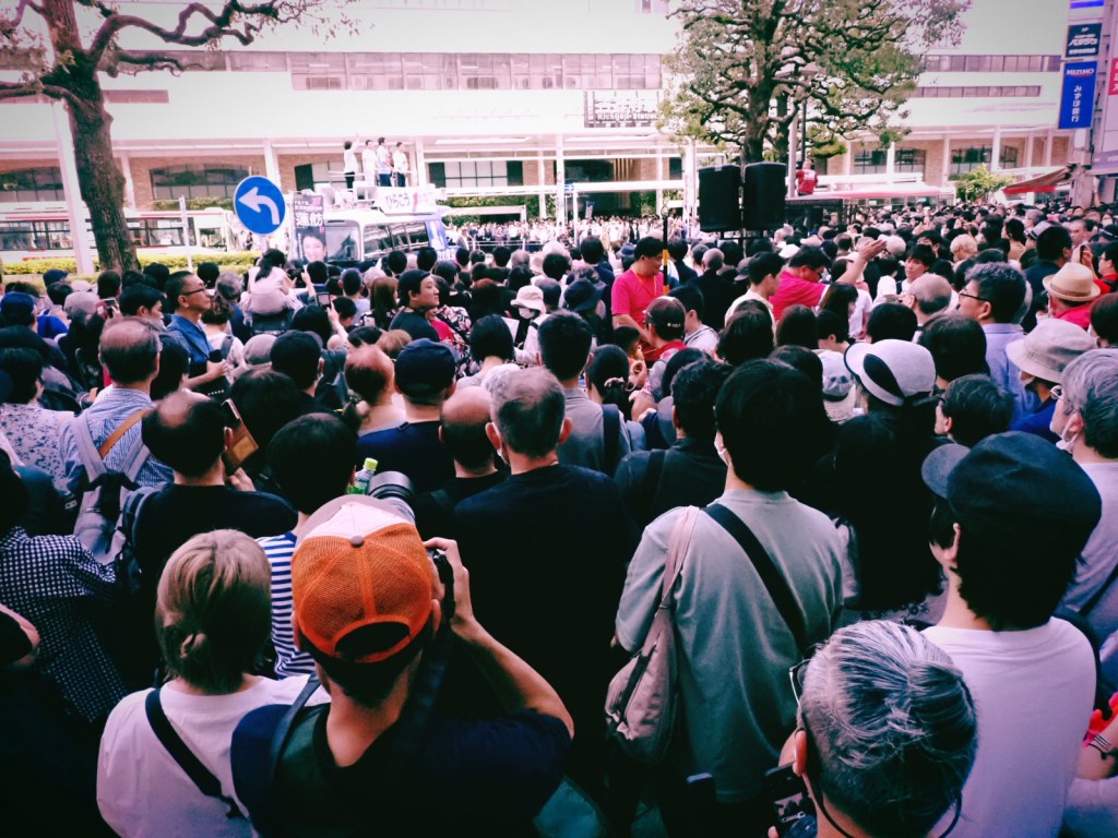 蓮舫さんの演説は阿佐ヶ谷と吉祥寺、20240629