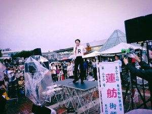 多摩センターの蓮舫さんと小川淳也さん、20240701