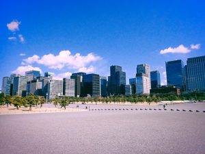 皇居正門、二重橋、日比谷濠、第一生命館、20250219